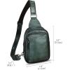 imageLRTO Genuine Leather Small Sling Bag for Women and Men Crossbody Bag Chest Bag Sling Backpack Purses for Hiking Sports TravelBlack
