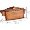 imageLRTO Genuine Leather Waist Bag Fanny Packs Hip Bag for Women and Men Real Leather Small Fanny Bag Sling Bag Crossbody Bags Chest Purses Black LRTO15006Brown