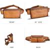 imageLRTO Genuine Leather Waist Bag Fanny Packs Hip Bag for Women and Men Real Leather Small Fanny Bag Sling Bag Crossbody Bags Chest Purses Black LRTO15006Brown