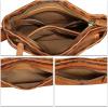 imageLRTO Genuine Leather Waist Bag Fanny Packs Hip Bag for Women and Men Real Leather Small Fanny Bag Sling Bag Crossbody Bags Chest Purses Black LRTO15006Brown
