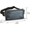 imageLRTO Genuine Leather Waist Bag Fanny Packs Hip Bag for Women and Men Real Leather Small Fanny Bag Sling Bag Crossbody Bags Chest Purses Black LRTO15006Black