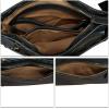 imageLRTO Genuine Leather Waist Bag Fanny Packs Hip Bag for Women and Men Real Leather Small Fanny Bag Sling Bag Crossbody Bags Chest Purses Black LRTO15006Black