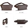 imageLRTO Genuine Leather Waist Bag Fanny Packs Hip Bag for Women and Men Real Leather Small Fanny Bag Sling Bag Crossbody Bags Chest Purses Black LRTO15006Coffee