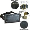 imageLRTO Genuine Leather Waist Bag Fanny Packs Hip Bag for Women and Men Real Leather Small Fanny Bag Sling Bag Crossbody Bags Chest Purses Black LRTO15006Black