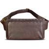 imageLRTO Genuine Leather Waist Bag Fanny Packs Hip Bag for Women and Men Real Leather Small Fanny Bag Sling Bag Crossbody Bags Chest Purses Black LRTO15006Coffee