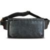 imageLRTO Genuine Leather Waist Bag Fanny Packs Hip Bag for Women and Men Real Leather Small Fanny Bag Sling Bag Crossbody Bags Chest Purses Black LRTO15006Black