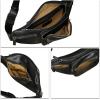imageGenuine Leather Fanny Packs for Women and Men Waist Bag Vintage Hip Bum Bag Over Shoulder Crossbody Sling Bag BrownBlack
