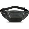 imageGenuine Leather Fanny Packs for Women and Men Waist Bag Vintage Hip Bum Bag Over Shoulder Crossbody Sling Bag BrownBlack