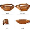 imageGenuine Leather Fanny Packs for Women and Men Waist Bag Vintage Hip Bum Bag Over Shoulder Crossbody Sling Bag BrownBrown