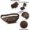 imageGenuine Leather Fanny Packs for Women and Men Waist Bag Vintage Hip Bum Bag Over Shoulder Crossbody Sling Bag BrownCoffee