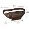 imageGenuine Leather Fanny Packs for Women and Men Waist Bag Vintage Hip Bum Bag Over Shoulder Crossbody Sling Bag BrownCoffee