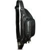 imageGenuine Leather Fanny Packs for Women and Men Waist Bag Vintage Hip Bum Bag Over Shoulder Crossbody Sling Bag BrownBlack