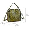 imageGenuine Leather Purses and Handbags for Women Retro Embossed Crossbody Shoulder Bag Satchel PouchesKhaki