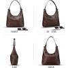 imageGenuine Leather Hobo Bag for Women Tote Bag Vintage Crossbody Shoulder Bag Satchel Purse HandbagCoffee