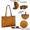 imageGenuine Leather Shoulder Ba for Women Tote Bag Crossbody Hobo Bags Vintage Satchel Purse HandbagBrown