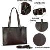 imageGenuine Leather Shoulder Ba for Women Tote Bag Crossbody Hobo Bags Vintage Satchel Purse HandbagCoffee