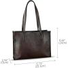 imageGenuine Leather Shoulder Ba for Women Tote Bag Crossbody Hobo Bags Vintage Satchel Purse HandbagCoffee