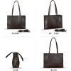 imageGenuine Leather Shoulder Ba for Women Tote Bag Crossbody Hobo Bags Vintage Satchel Purse HandbagCoffee