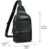image:imageLRTO Genuine Leather Sling Bag for Men and Women Full Grain Sling Backpack Purse Over Shoulder BagBlack