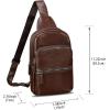 image:imageLRTO Genuine Leather Sling Bag for Men and Women Full Grain Sling Backpack Purse Over Shoulder BagCoffee