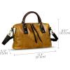image:imageGenuine Leather Purses Handbags for Women Vintage Designer Crossbody Shoulder Bag Satchel BagBrown