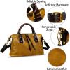 image:imageGenuine Leather Purses Handbags for Women Vintage Designer Crossbody Shoulder Bag Satchel BagBrown