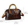 image:imageGenuine Leather Purses Handbags for Women Vintage Designer Crossbody Shoulder Bag Satchel BagCoffee