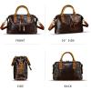 image:imageGenuine Leather Purses Handbags for Women Vintage Designer Crossbody Shoulder Bag Satchel BagCoffee