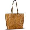 image:imageGenuine Leather Tote Bag for Women Desinger Purses Handbags Full Grain Leather Shoulder Bag for Work Daily UseBrown