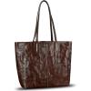 image:imageGenuine Leather Tote Bag for Women Desinger Purses Handbags Full Grain Leather Shoulder Bag for Work Daily UseCoffee