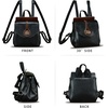 image:imageGenuine Leather Small Backpack Purse for Women Knapsack Casual Daypack College Back Bag BrownBlack