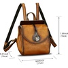 image:imageGenuine Leather Small Backpack Purse for Women Knapsack Casual Daypack College Back Bag BrownBrown