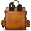 image:imageGenuine Leather Small Backpack Purse for Women Knapsack Casual Daypack College Back Bag BrownBrown