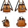 image:imageGenuine Leather Small Backpack Purse for Women Knapsack Casual Daypack College Back Bag BrownBrown