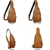 image:imageGenuine Leather Sling Bag for Men and Women Full Grain Sling Backpack Crossbody Over Shoulder PurseBrown