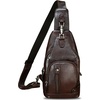 image:imageGenuine Leather Sling Bag for Men and Women Full Grain Sling Backpack Crossbody Over Shoulder PurseCoffee