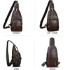 image:imageGenuine Leather Sling Bag for Men and Women Full Grain Sling Backpack Crossbody Over Shoulder PurseCoffee
