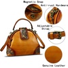 image:imageGenuine Leather Purses for Women Handbags Classical Desinger Doctor Bag Crossbody Shoulder BagBrown