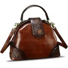 image:imageGenuine Leather Purses for Women Handbags Classical Desinger Doctor Bag Crossbody Shoulder BagLight Coffee