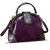 image:imageGenuine Leather Purses for Women Handbags Classical Desinger Doctor Bag Crossbody Shoulder BagPurple
