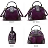 image:imageGenuine Leather Purses for Women Handbags Classical Desinger Doctor Bag Crossbody Shoulder BagPurple