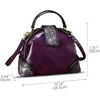 image:imageGenuine Leather Purses for Women Handbags Classical Desinger Doctor Bag Crossbody Shoulder BagPurple