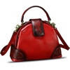 image:imageGenuine Leather Purses for Women Handbags Classical Desinger Doctor Bag Crossbody Shoulder BagRed