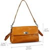 image:imageGenuine Leather Shoulder Bag for Women Hobo Crossbody Bag Designer Satchel Purse HandbagBrown