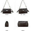 image:imageGenuine Leather Shoulder Bag for Women Hobo Crossbody Bag Designer Satchel Purse HandbagDark Coffee