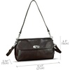 image:imageGenuine Leather Shoulder Bag for Women Hobo Crossbody Bag Designer Satchel Purse HandbagDark Coffee