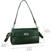 image:imageGenuine Leather Shoulder Bag for Women Hobo Crossbody Bag Designer Satchel Purse HandbagGreen