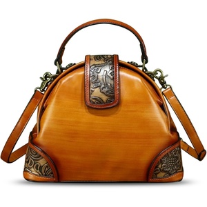 image:imageGenuine Leather Purses for Women Handbags Classical Desinger Doctor Bag Crossbody Shoulder BagBrown