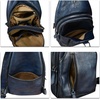 image:imageGenuine Leather Sling Bag for Men and Women Real Leather Shoulder Crossbody Bag Chest Bag Sling Backpack PurseBlue