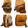image:imageGenuine Leather Sling Bag for Men and Women Real Leather Shoulder Crossbody Bag Chest Bag Sling Backpack PurseHand Painted 01